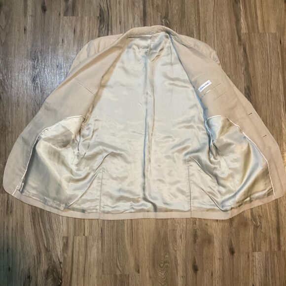 Calvin Klein Blazer Sports Coat Suit Jacket Linen Professional Preppy Size XL - Picture 3 of 12